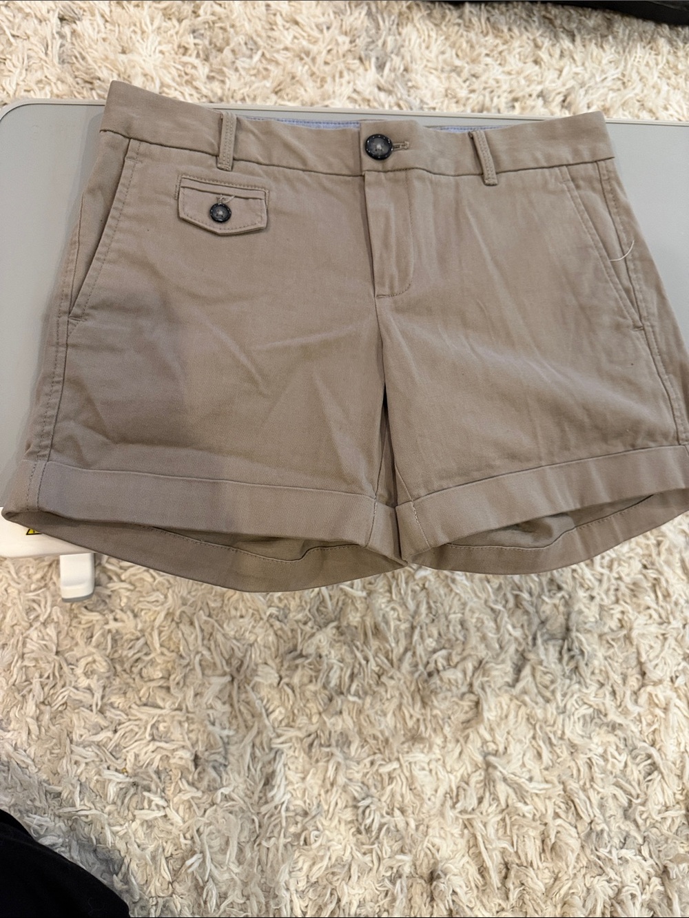 Banana Republic Taupe Roll-Cuff Bermuda Shorts